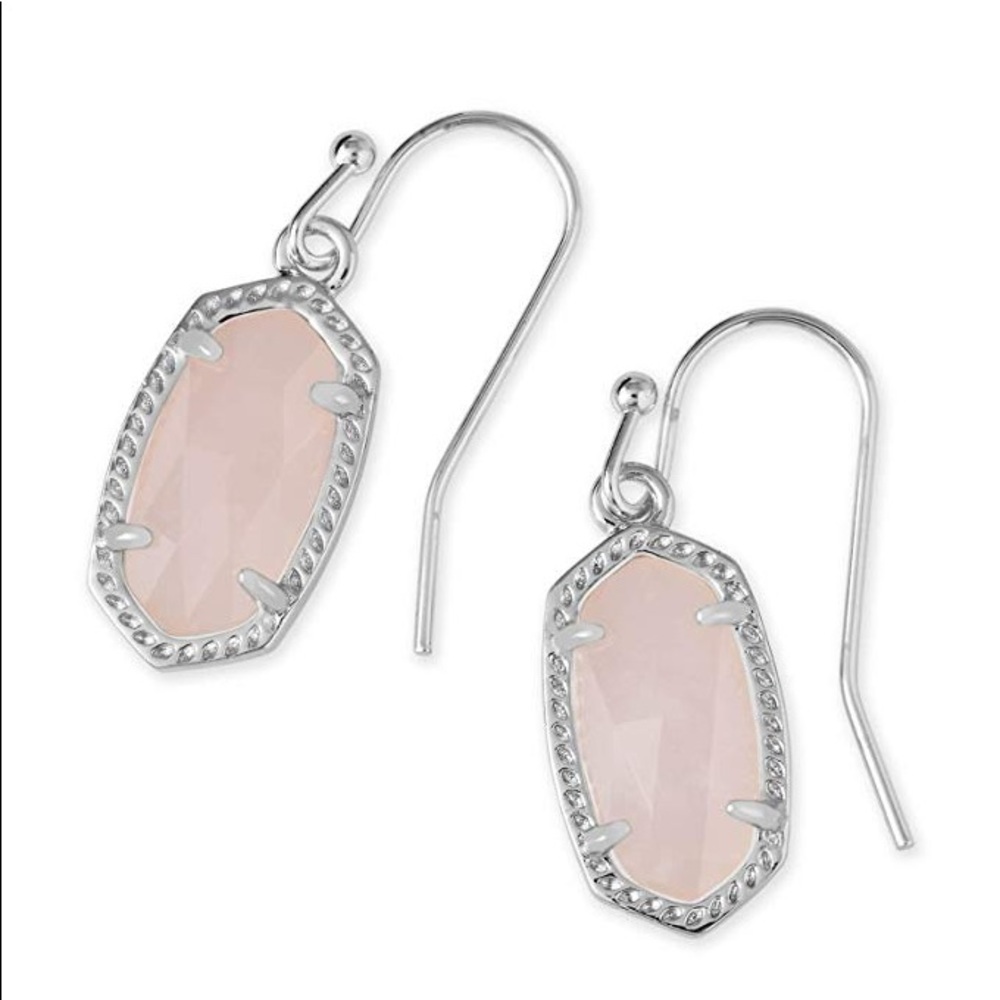 New Kendra Scott Lee silver and pink earrings